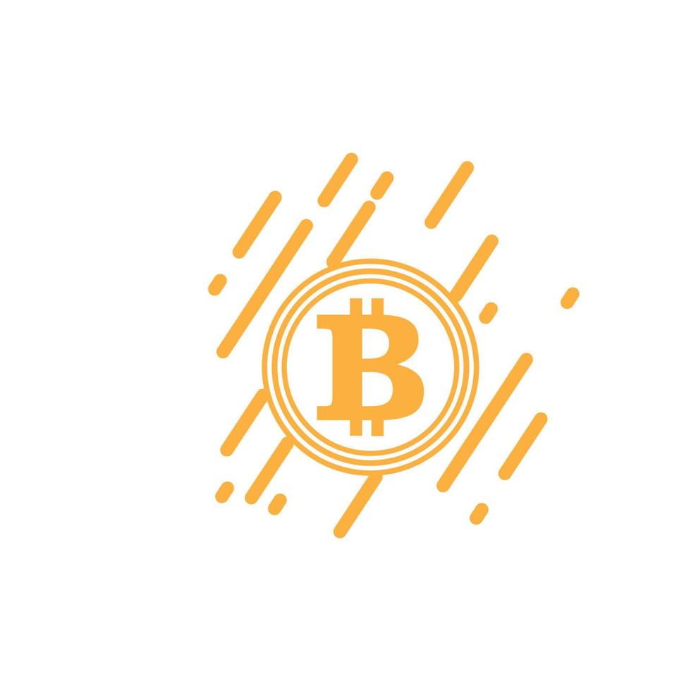 Bitcoin icon vector illustration design