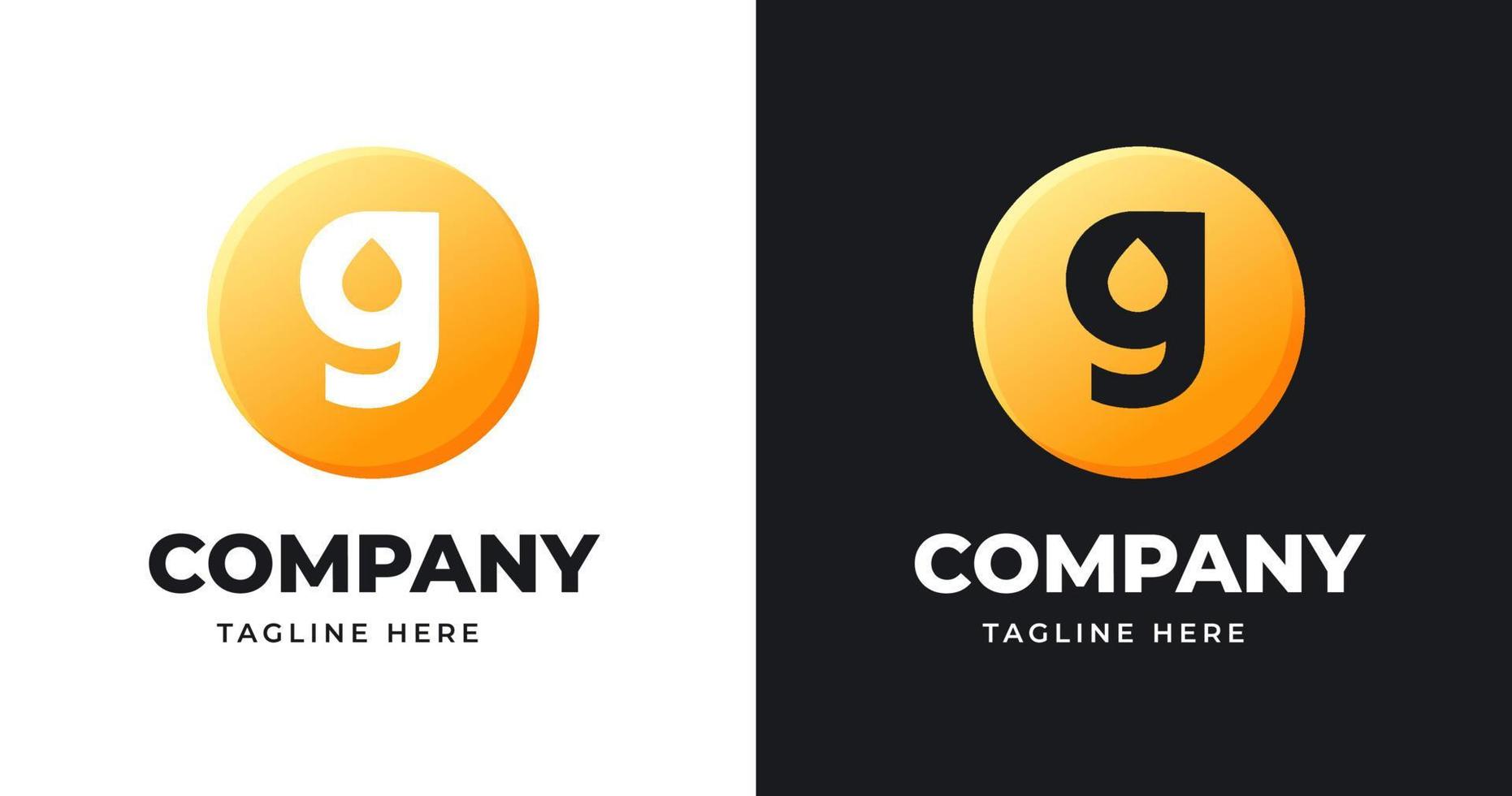 Letter G logo design template with square shape style vector