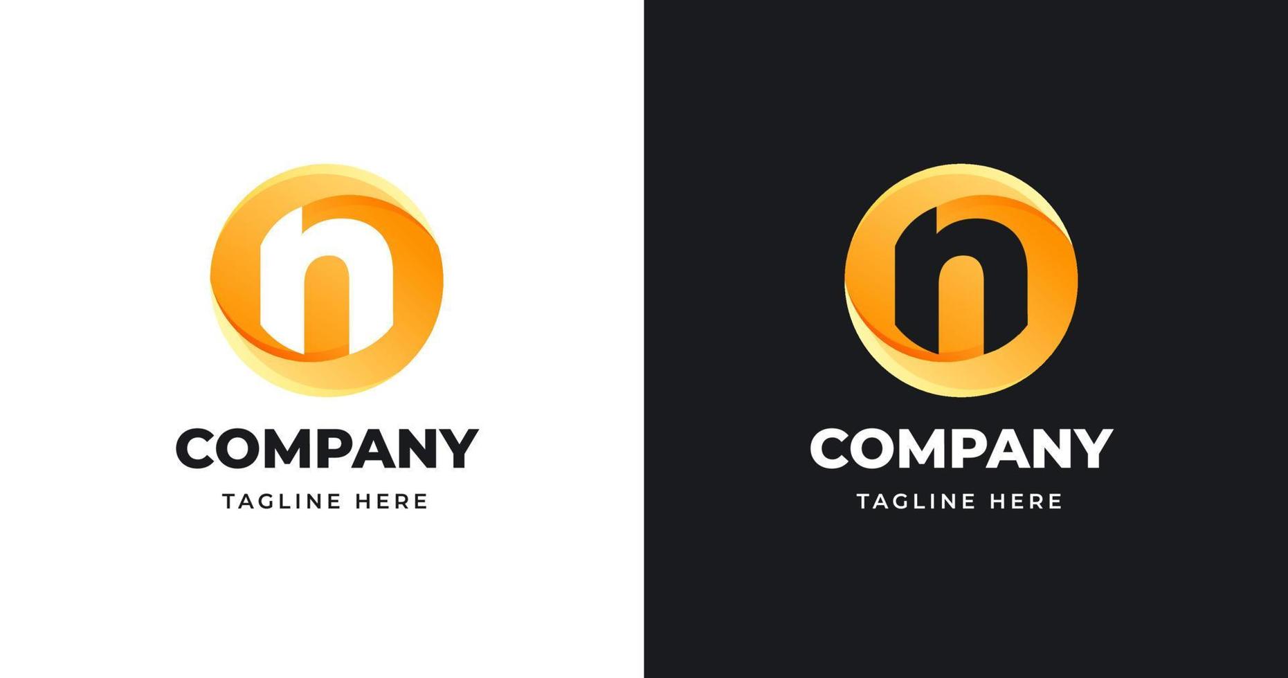 Letter N logo design template with square shape style vector