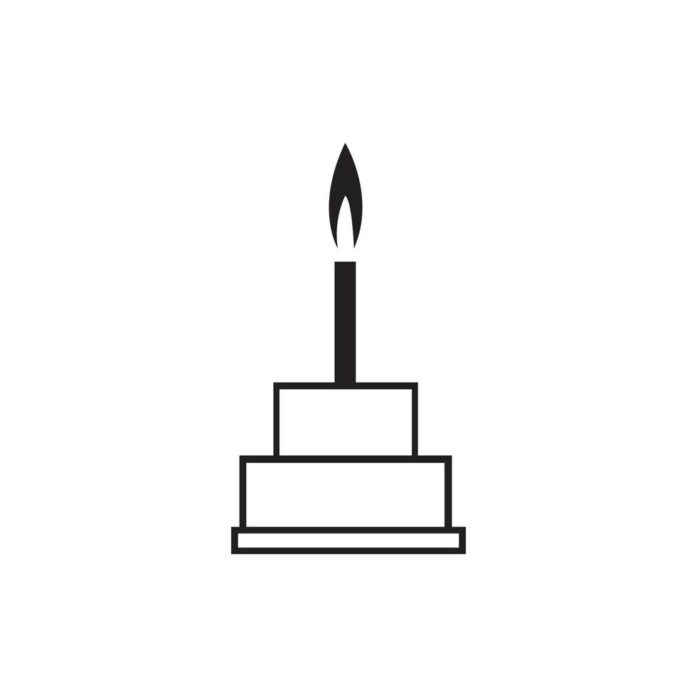 birthday cake icon vector design template