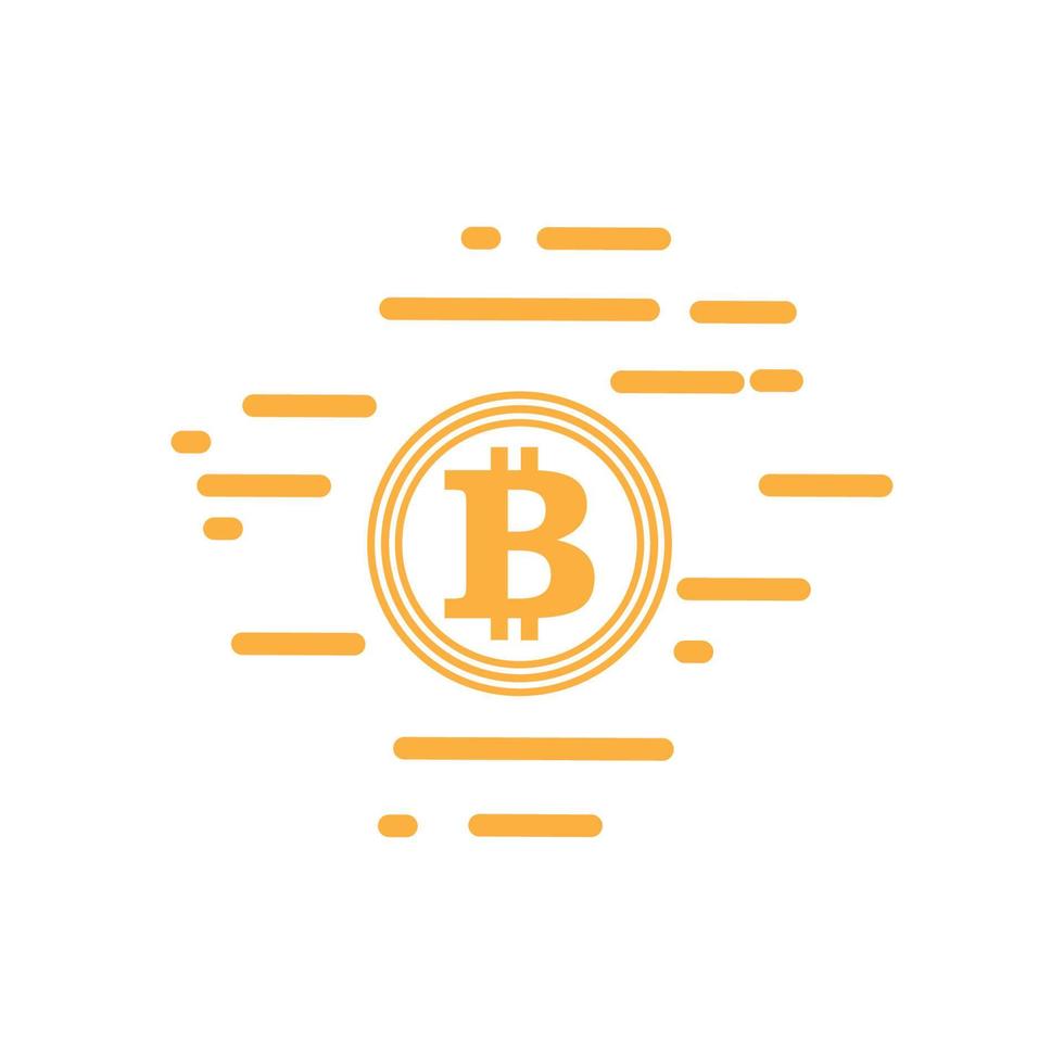 diseño de ilustración de vector de icono de bitcoin