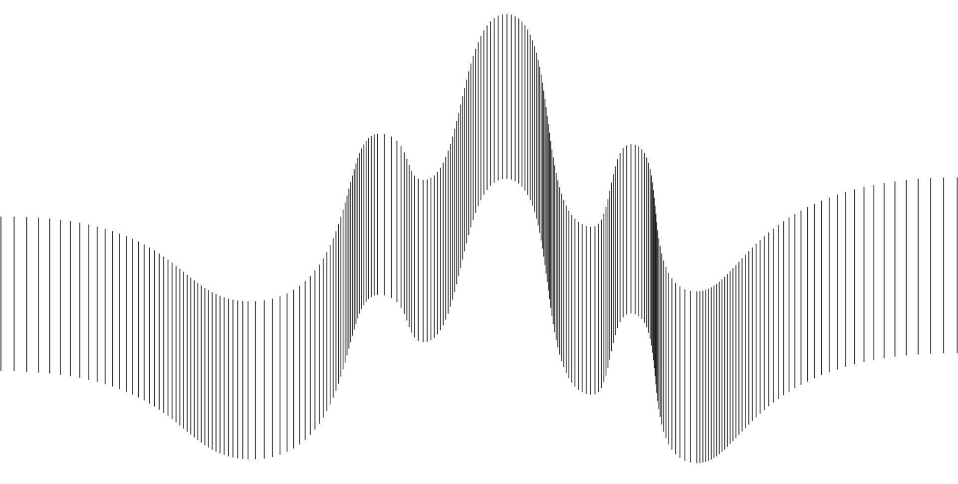 rayas abstractas onduladas. elementos vectoriales de línea curva para el diseño musical. ecualizador de sonido digital. vector