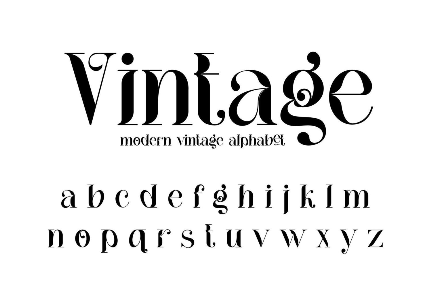 Vintage decorative font - Cathleen. vector