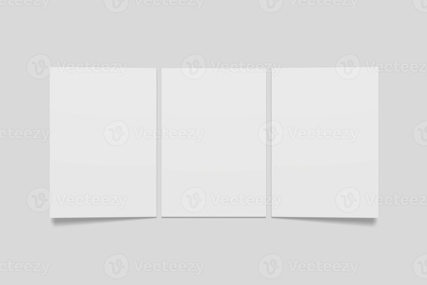 Realistic blank flyer illustration for mockup. 3D Render. photo