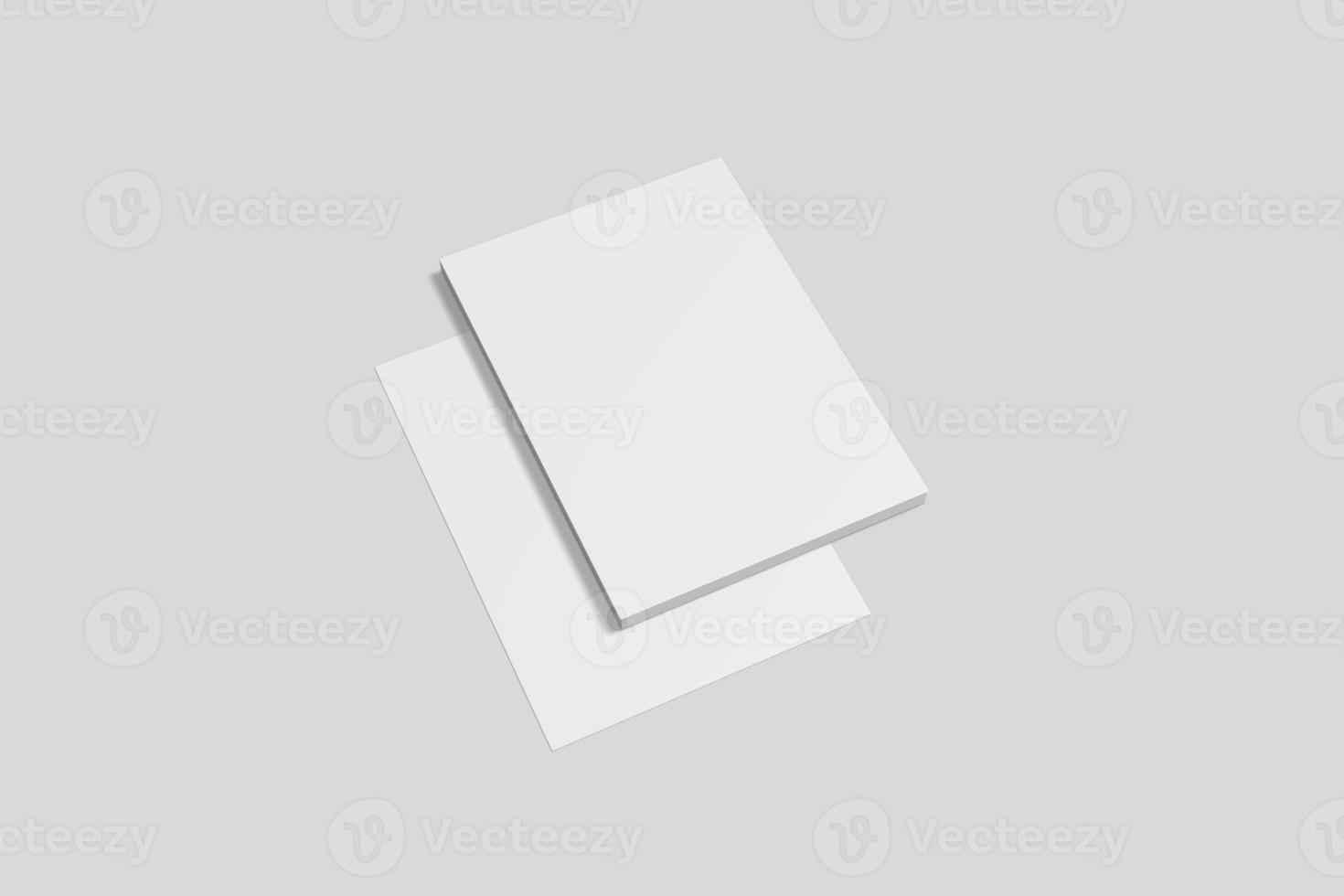 Realistic blank flyer illustration for mockup. 3D Render. photo
