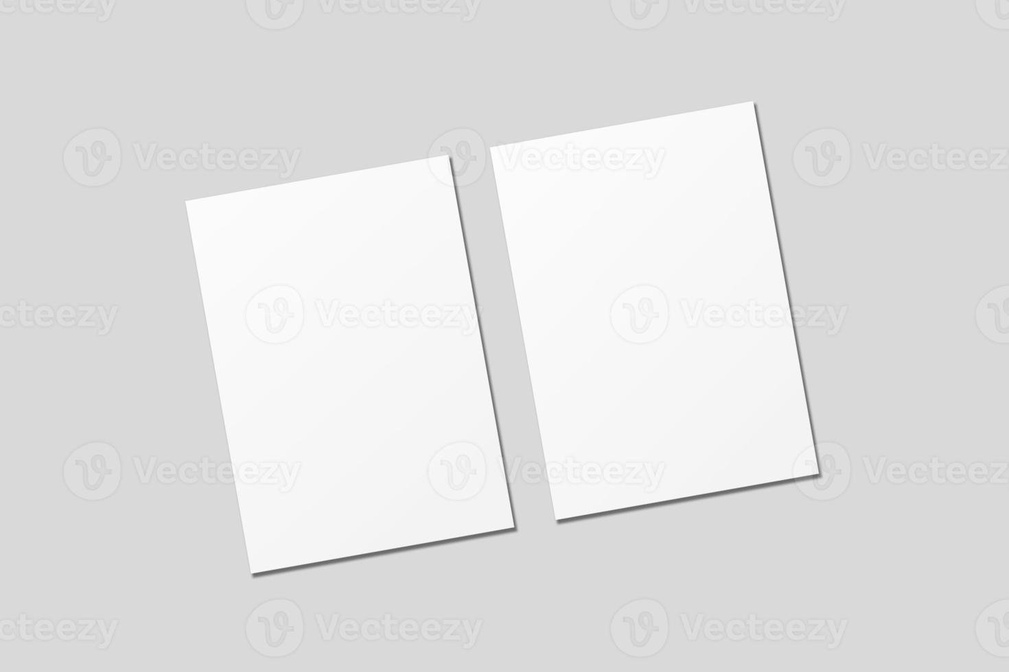 Realistic blank flyer illustration for mockup. 3D Render. photo