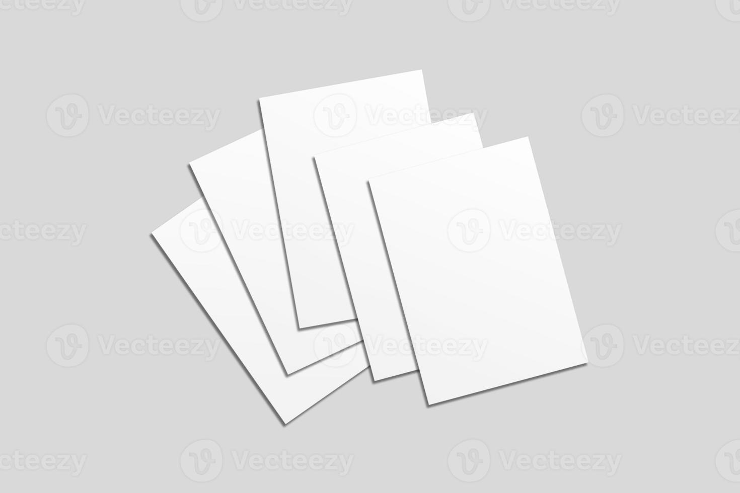 Realistic blank flyer illustration for mockup. 3D Render. photo