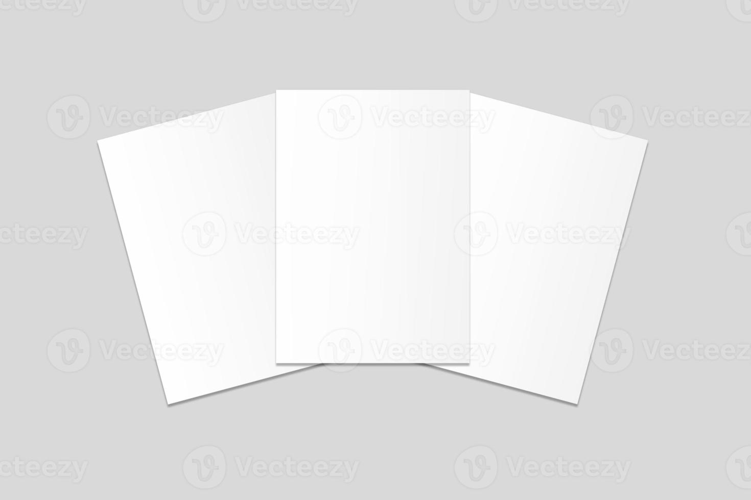 Realistic blank flyer illustration for mockup. 3D Render. photo