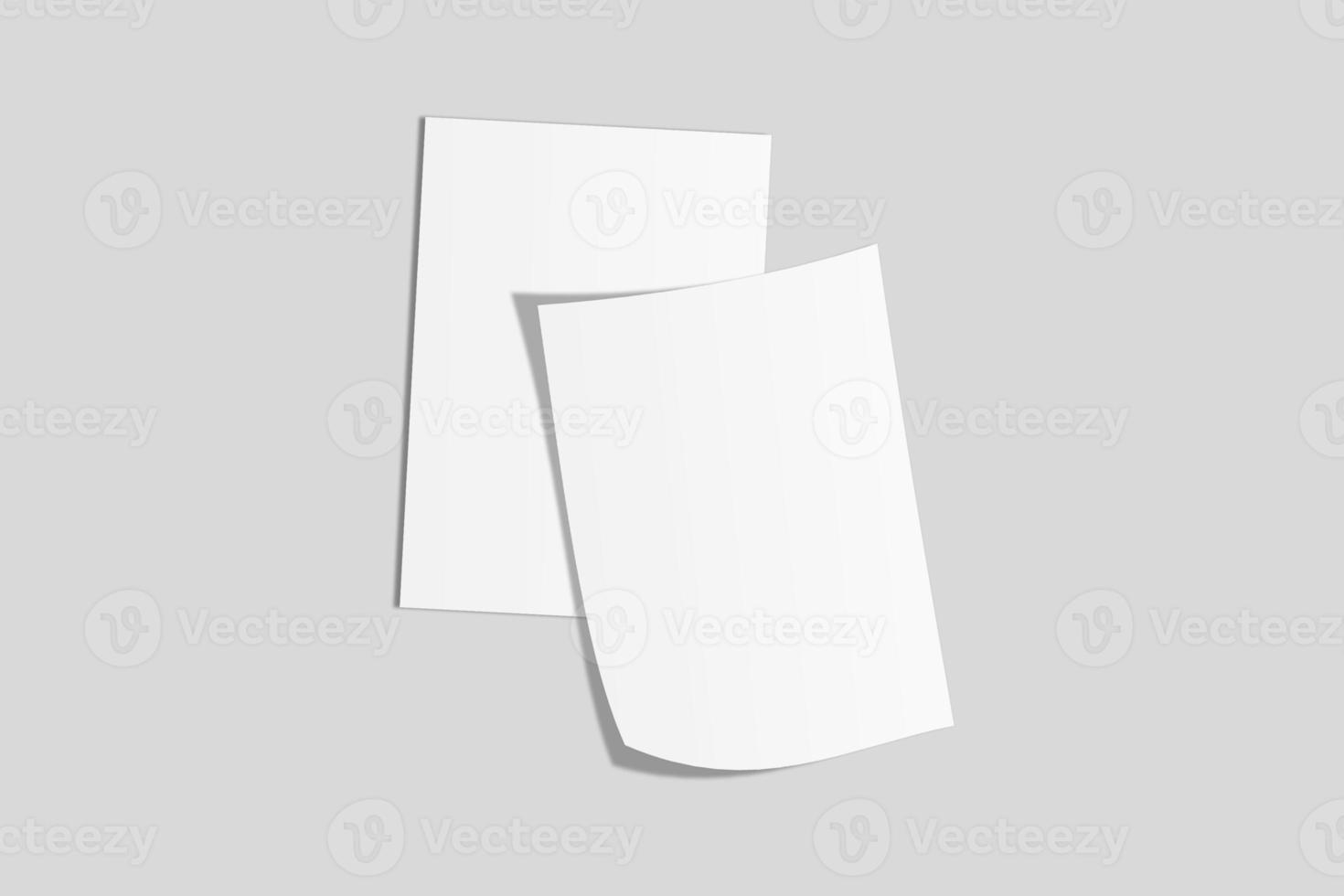 Realistic blank flyer illustration for mockup. 3D Render. photo