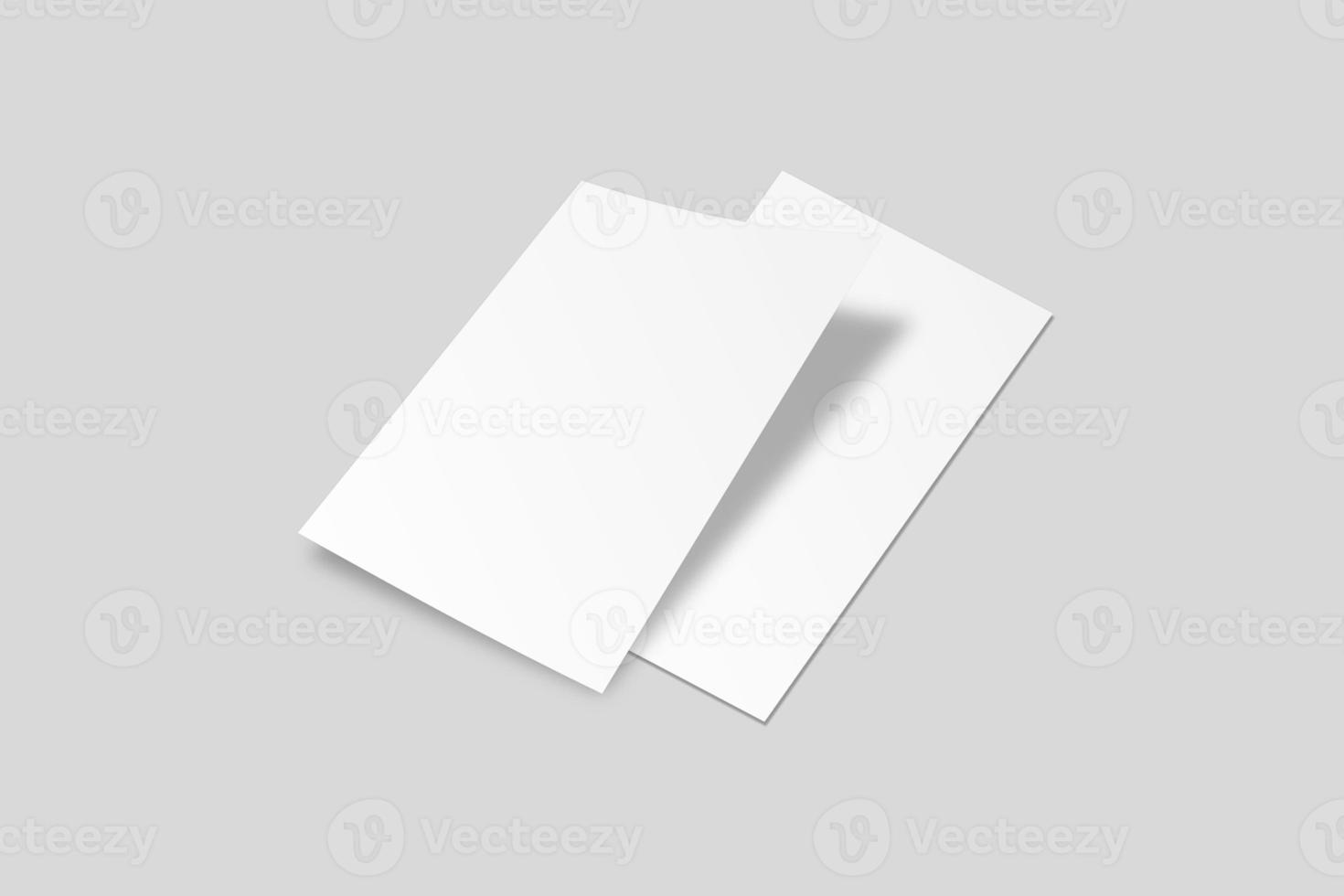 Realistic blank flyer illustration for mockup. 3D Render. photo