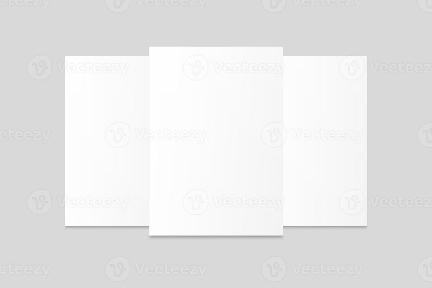 Realistic blank flyer illustration for mockup. 3D Render. photo