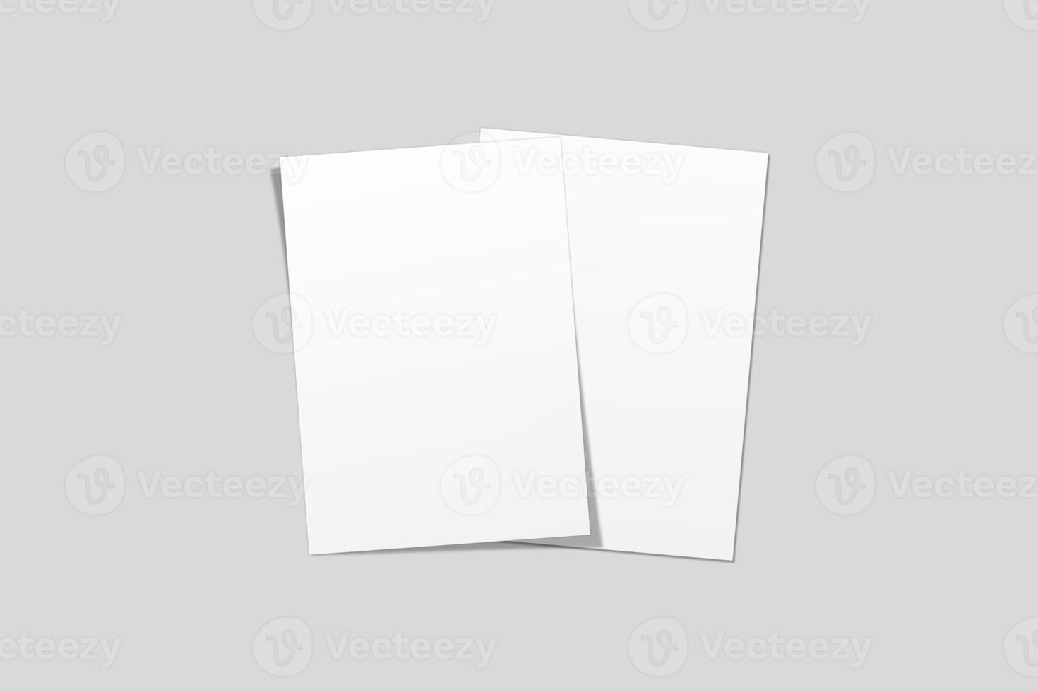 Realistic blank flyer illustration for mockup. 3D Render. photo
