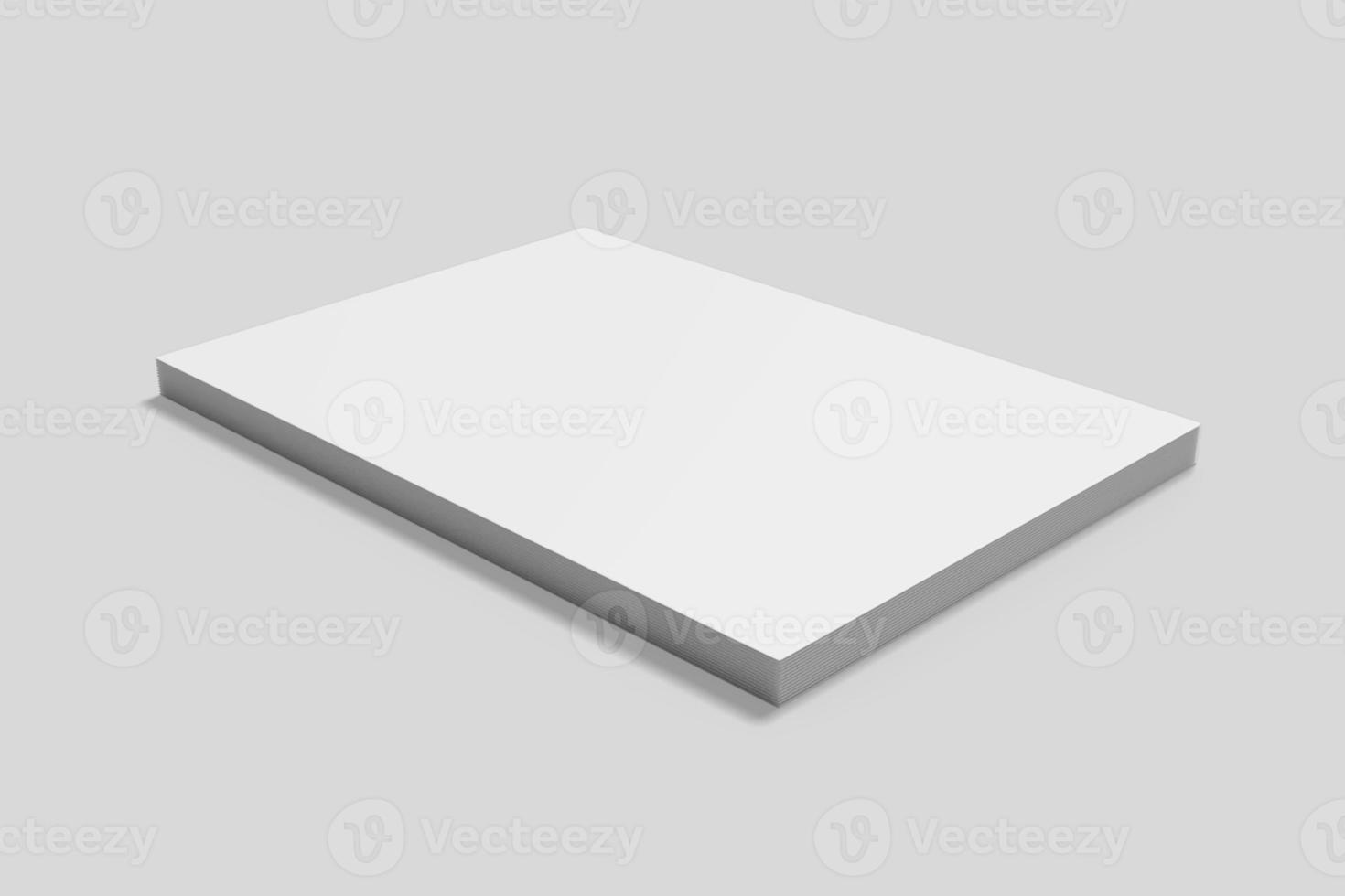 Realistic blank flyer illustration for mockup. 3D Render. photo