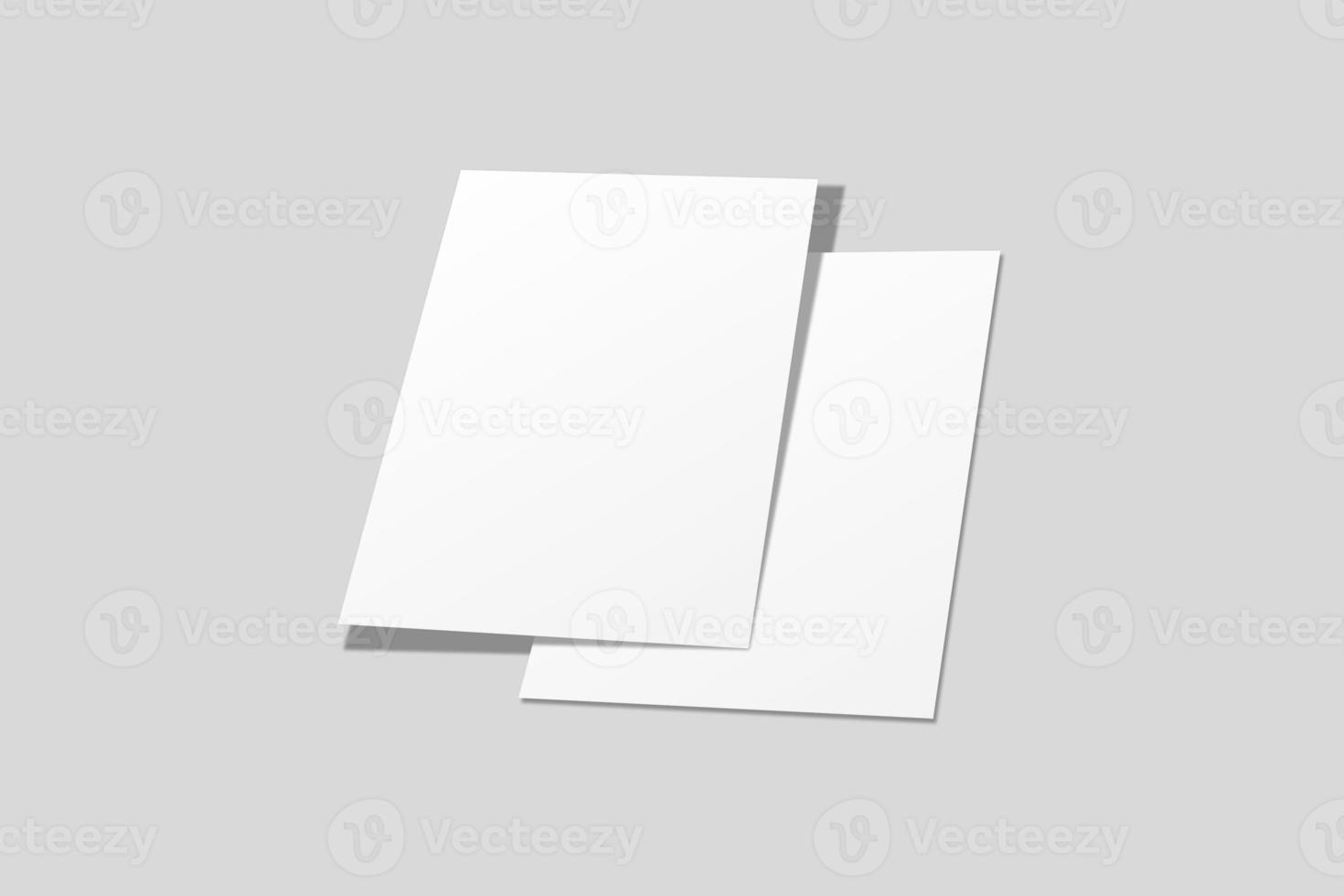 Realistic blank flyer illustration for mockup. 3D Render. photo