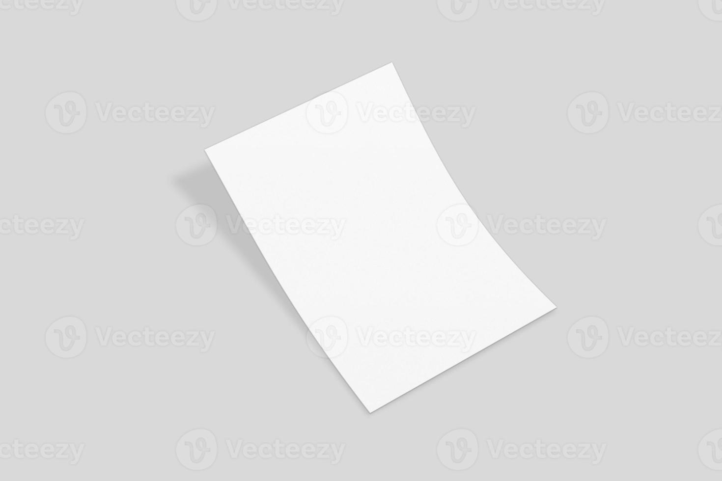 Realistic blank flyer illustration for mockup. 3D Render. photo