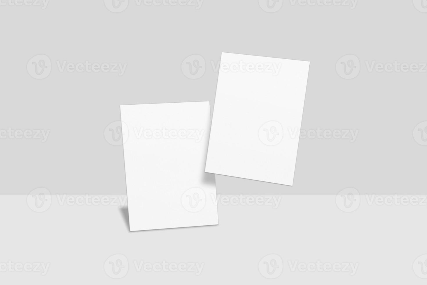 Realistic blank flyer illustration for mockup. 3D Render. photo