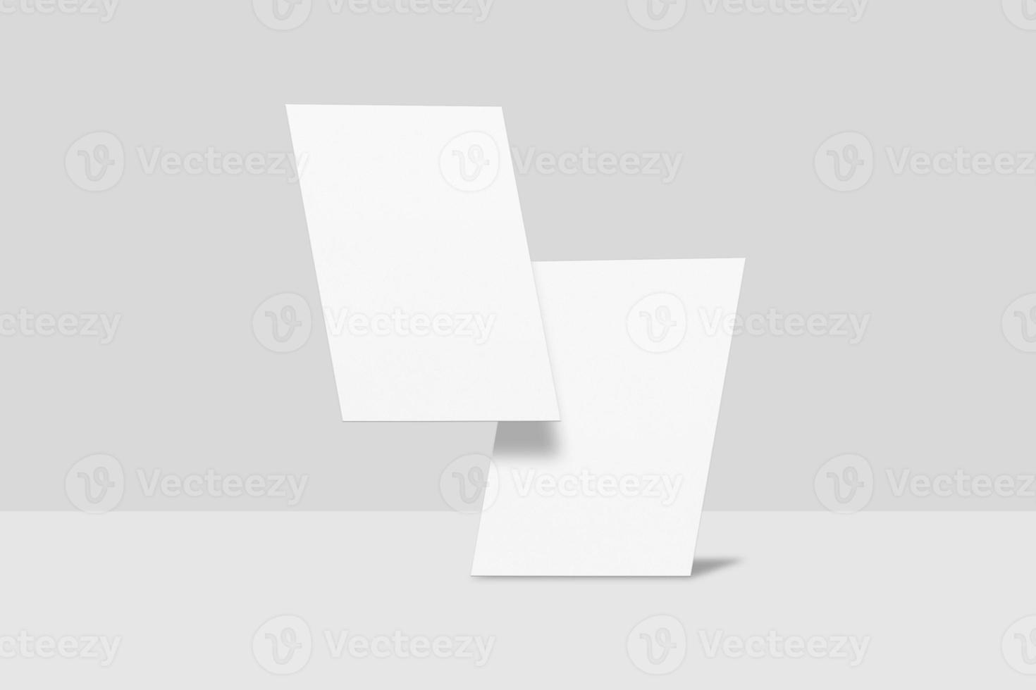 Realistic blank flyer illustration for mockup. 3D Render. photo