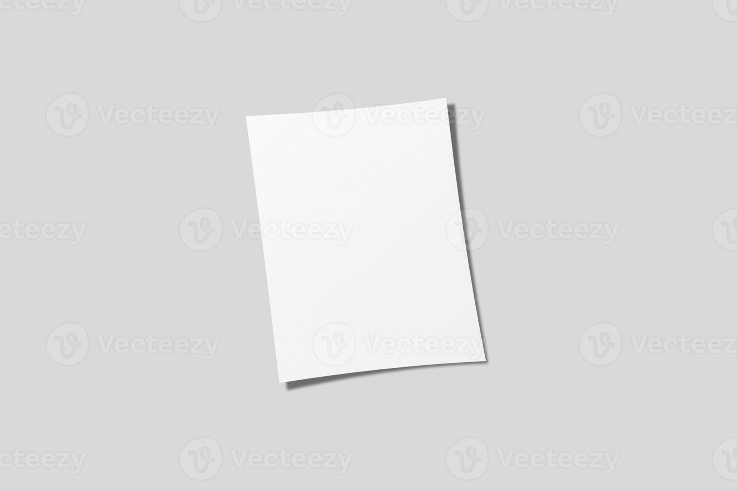 Realistic blank flyer illustration for mockup. 3D Render. photo