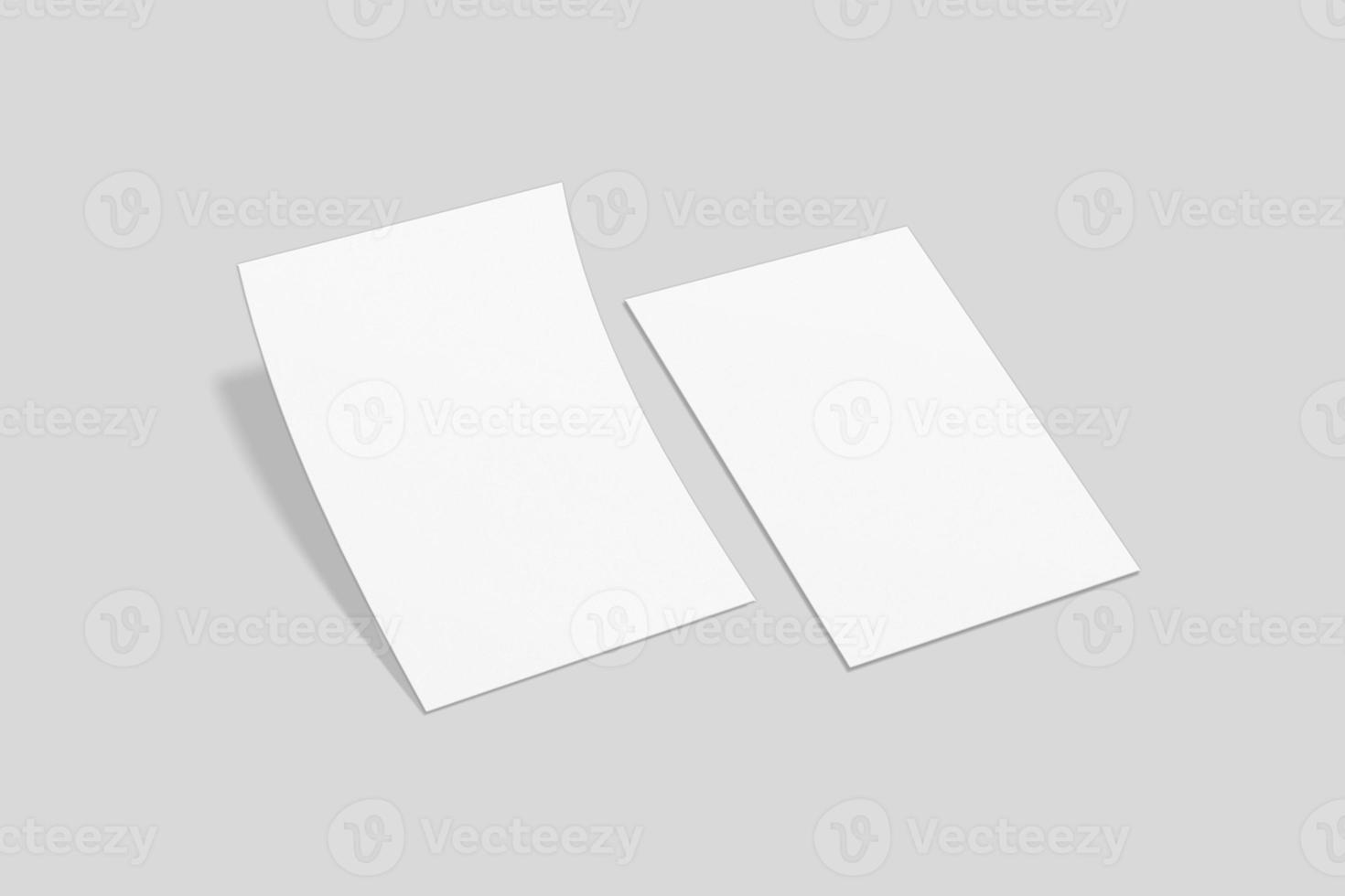 Realistic blank flyer illustration for mockup. 3D Render. photo