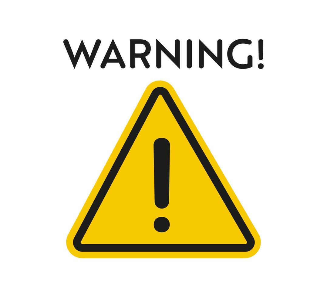 Warning sign. sticker vector