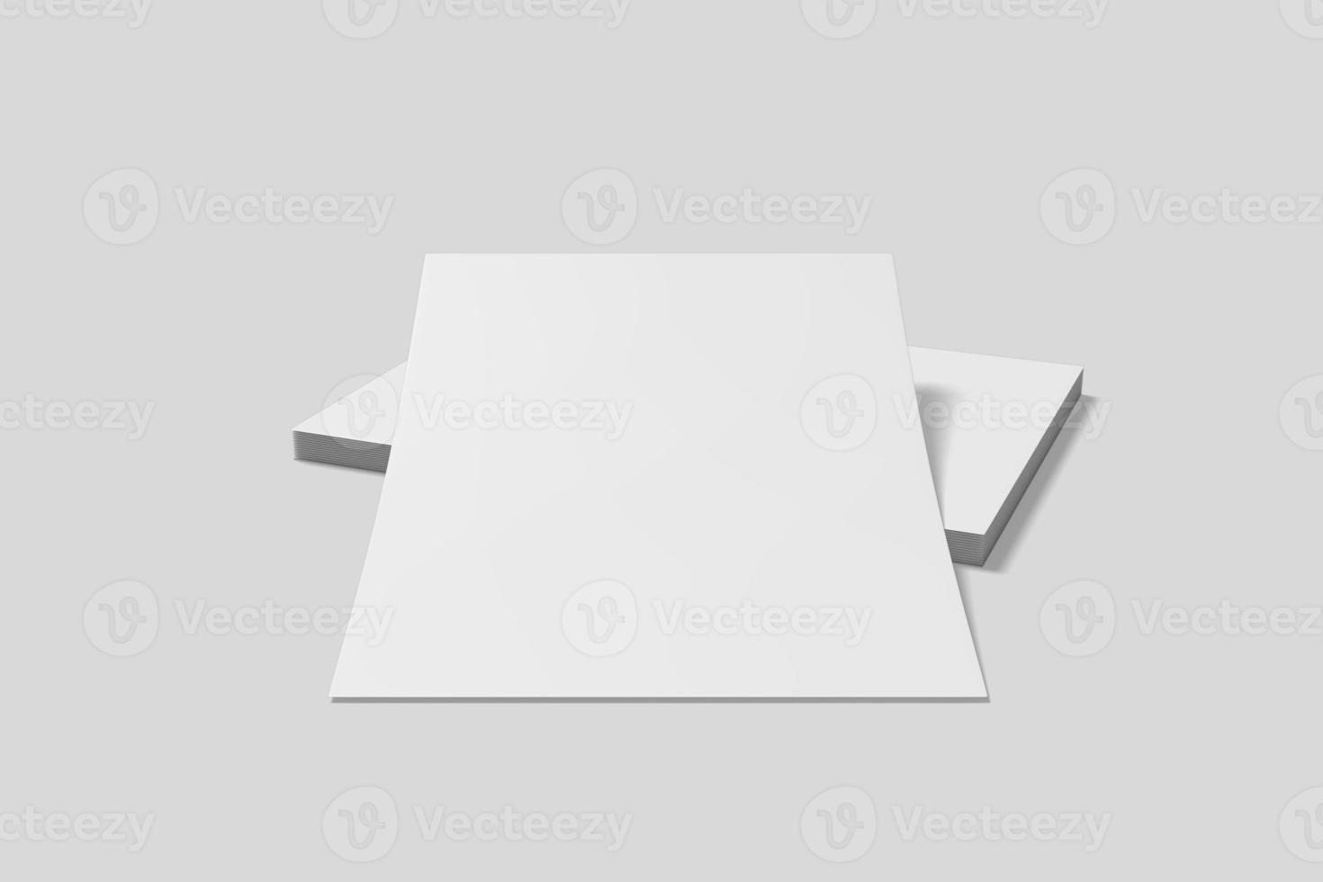 Realistic blank flyer illustration for mockup. 3D Render. photo