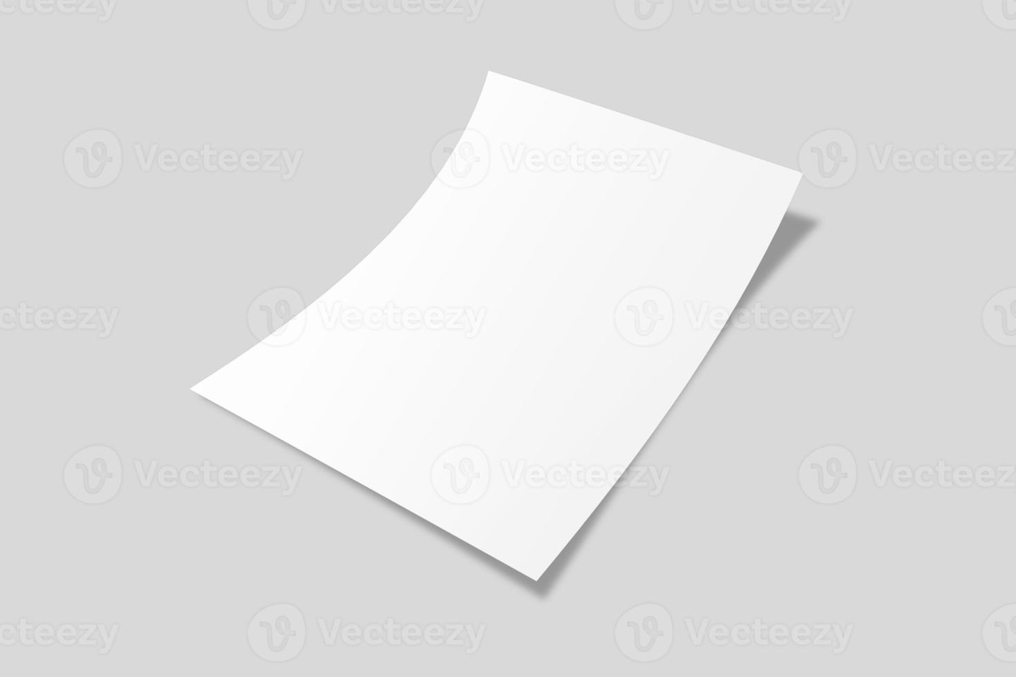 Realistic blank flyer illustration for mockup. 3D Render. photo