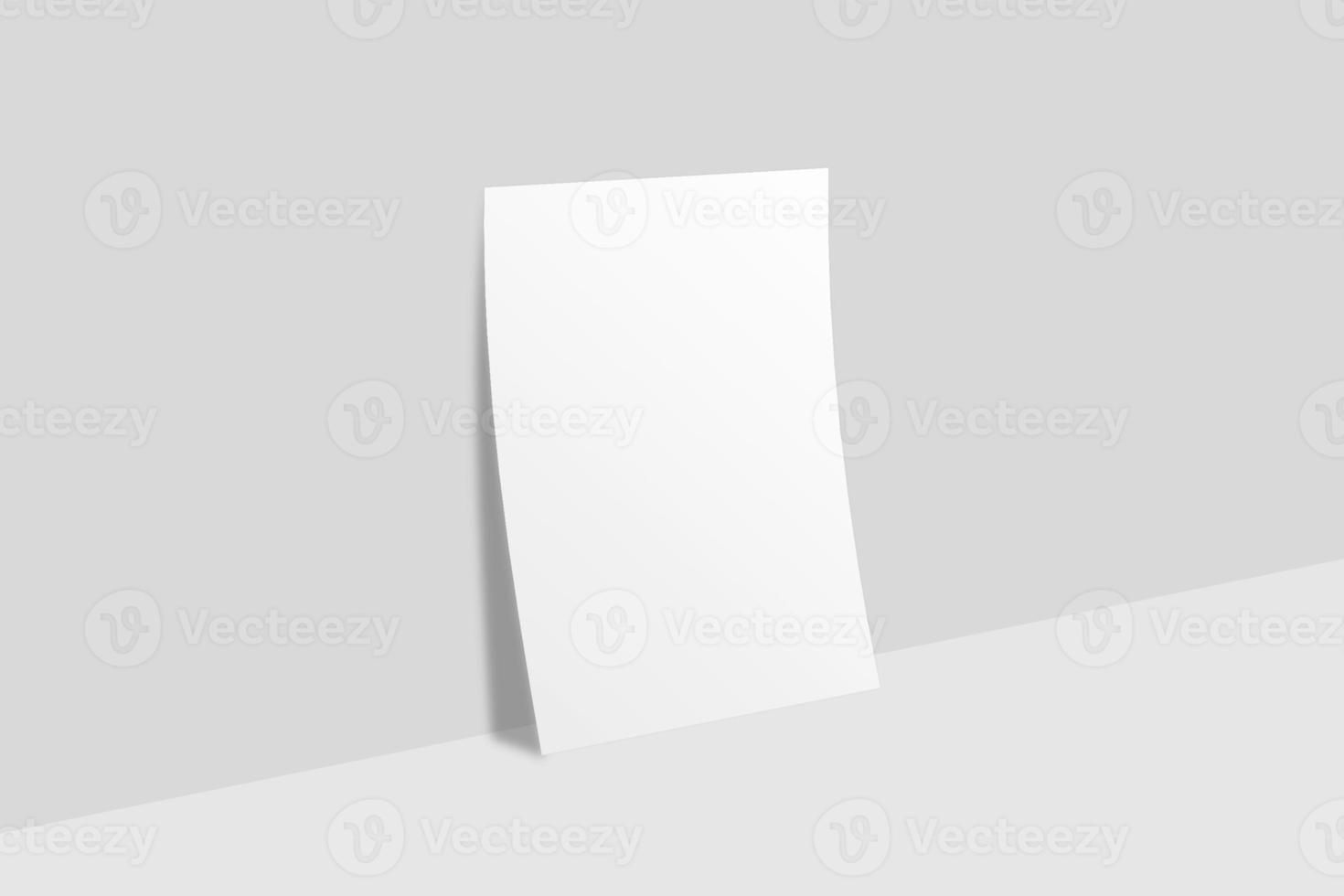 Realistic blank flyer illustration for mockup. 3D Render. photo