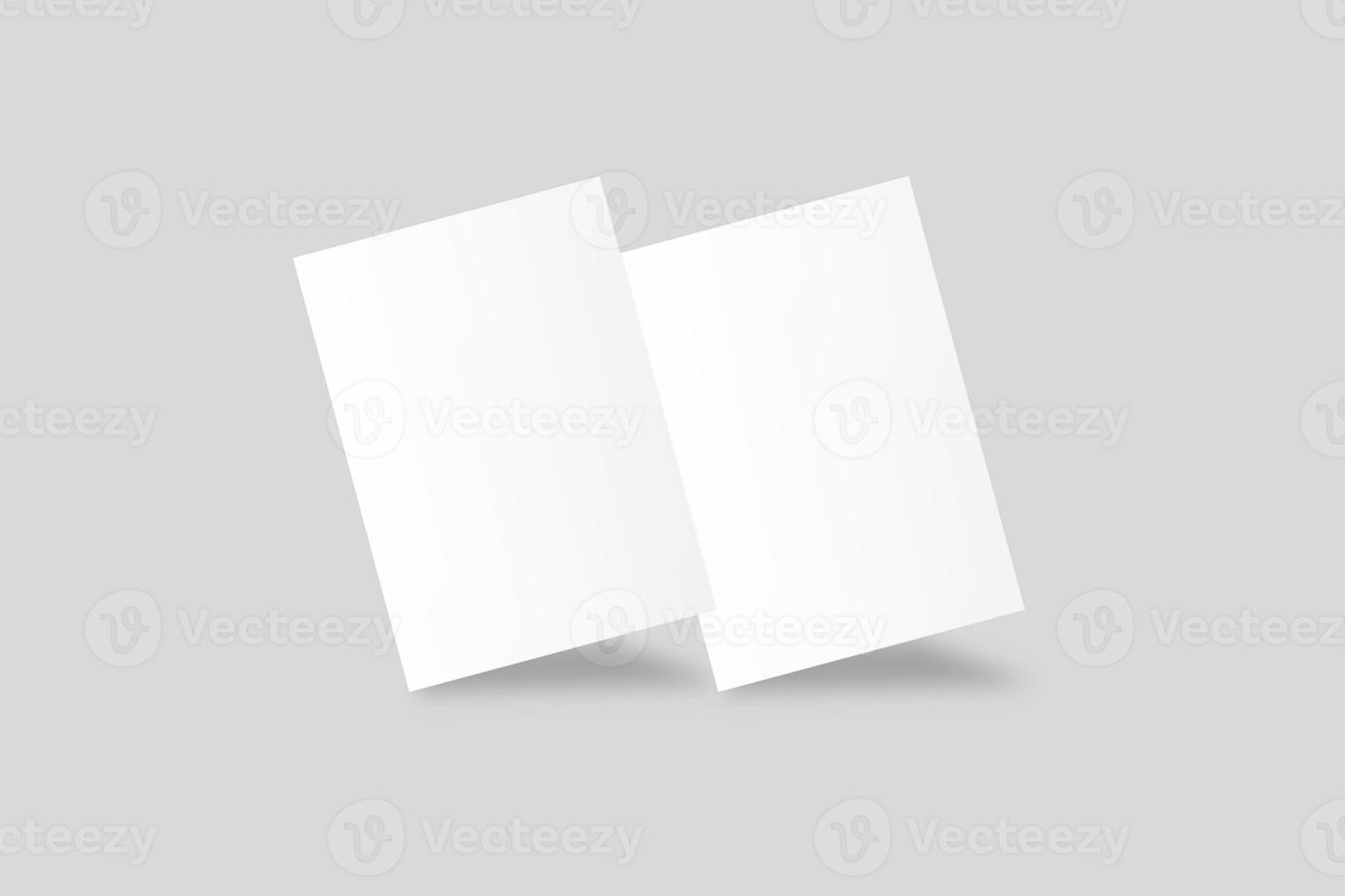 Realistic blank flyer illustration for mockup. 3D Render. photo