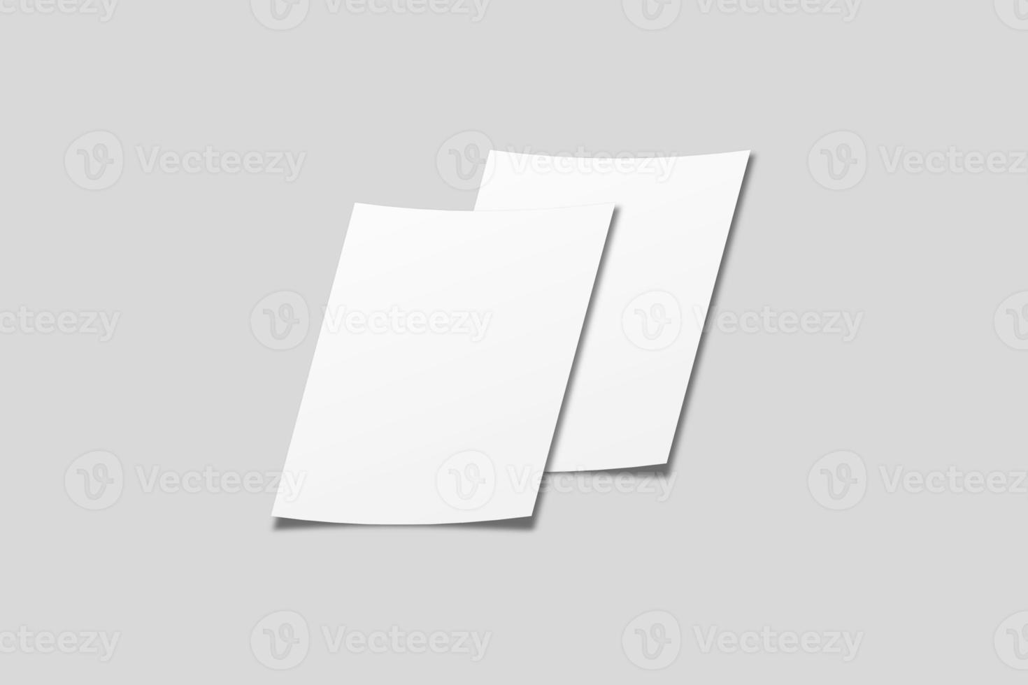 Realistic blank flyer illustration for mockup. 3D Render. photo
