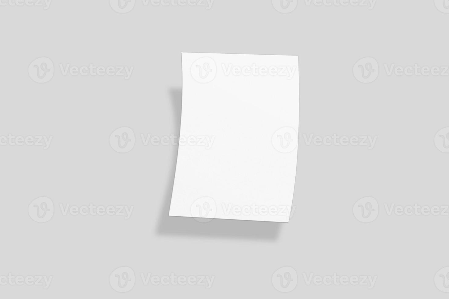 Realistic blank flyer illustration for mockup. 3D Render. photo