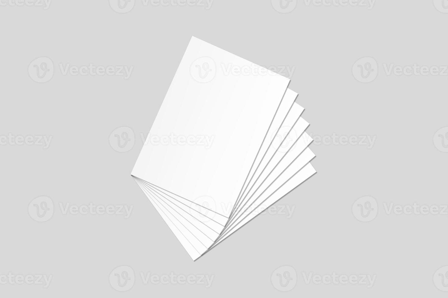 Realistic blank flyer illustration for mockup. 3D Render. photo