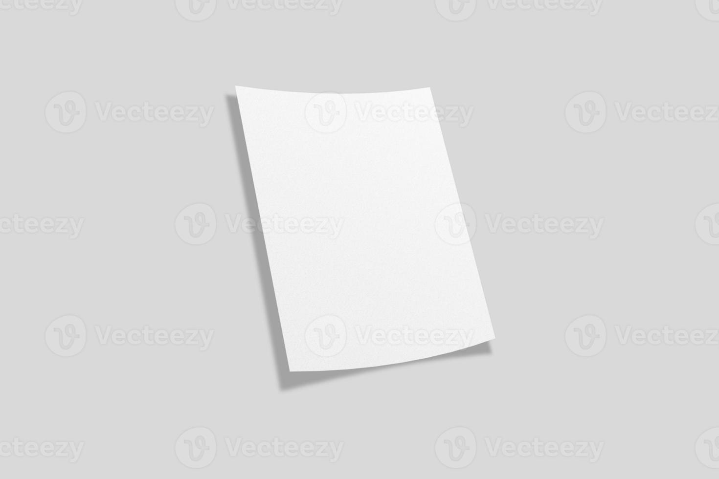 Realistic blank flyer illustration for mockup. 3D Render. photo