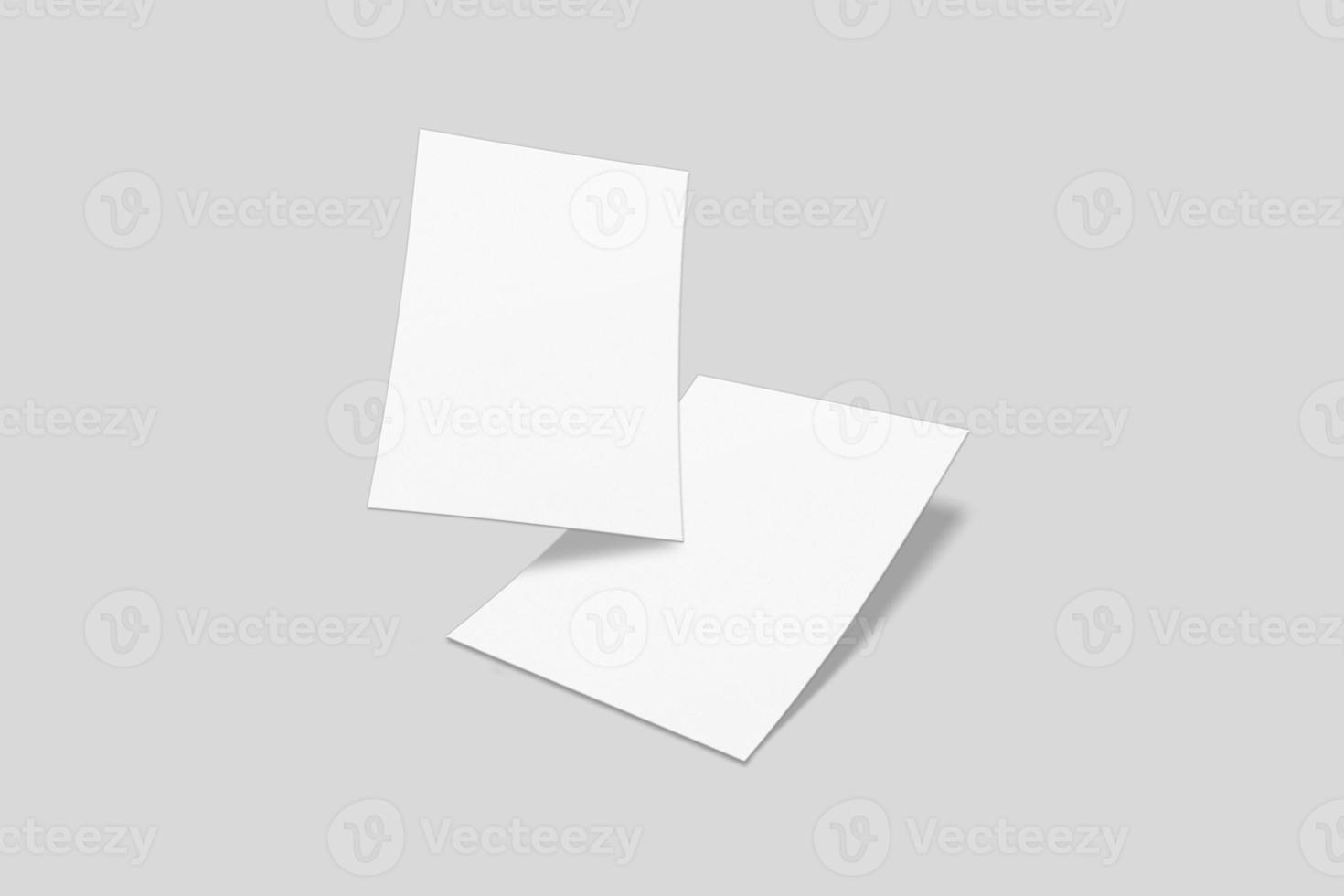 Realistic blank flyer illustration for mockup. 3D Render. photo