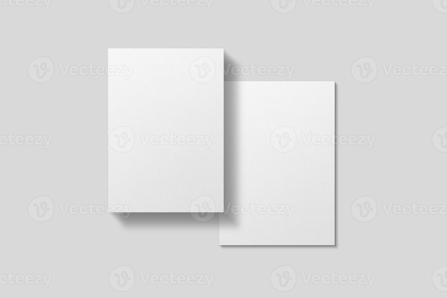 Realistic blank flyer illustration for mockup. 3D Render. photo
