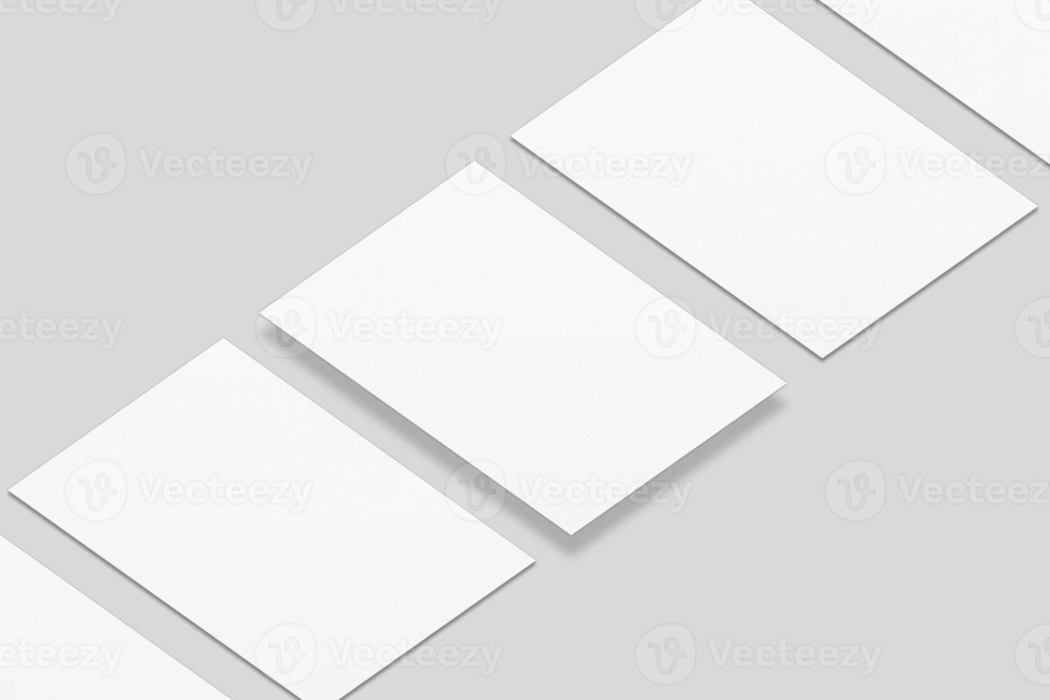 Realistic blank flyer illustration for mockup. 3D Render. photo