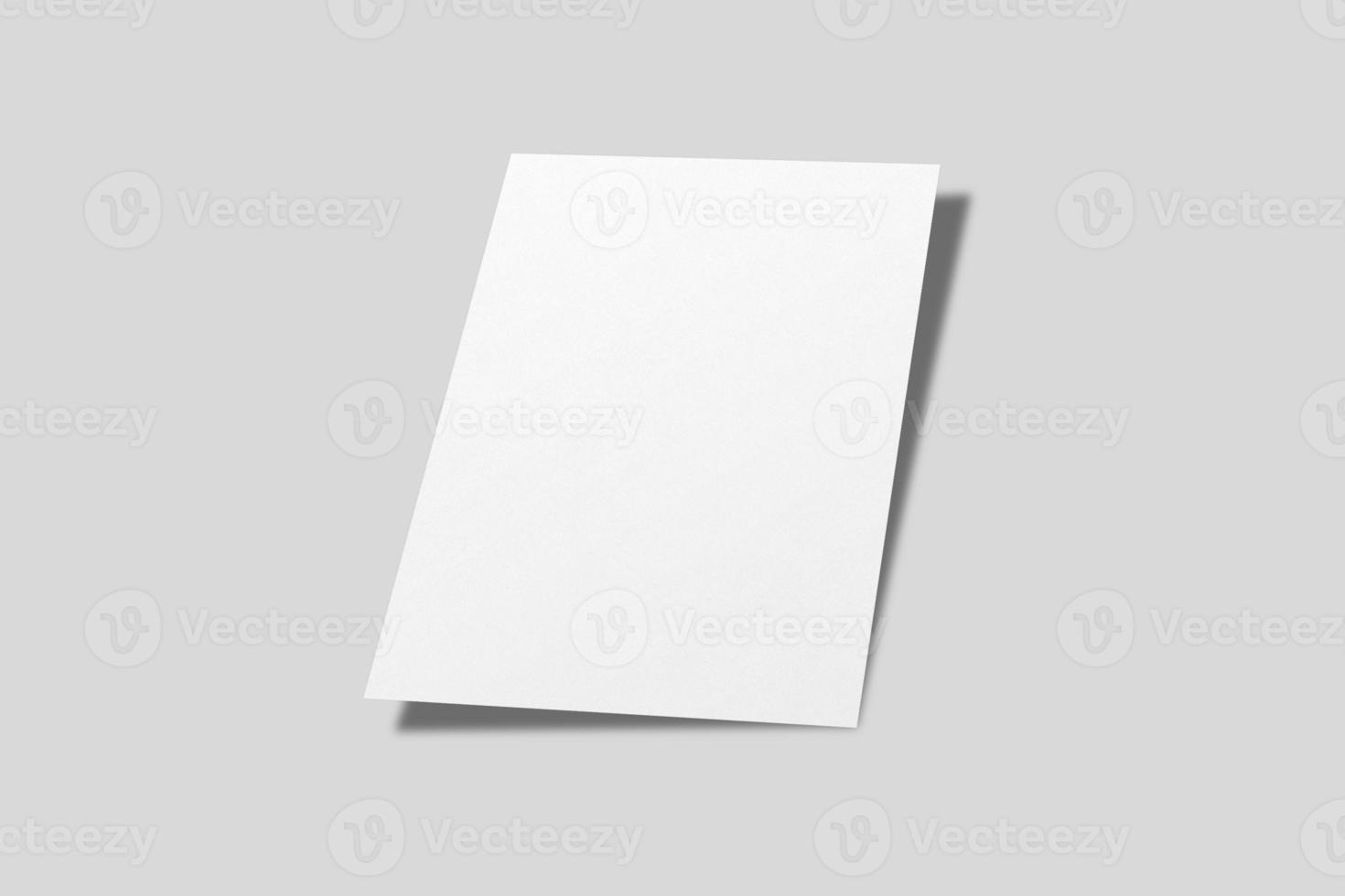 Realistic blank flyer illustration for mockup. 3D Render. photo