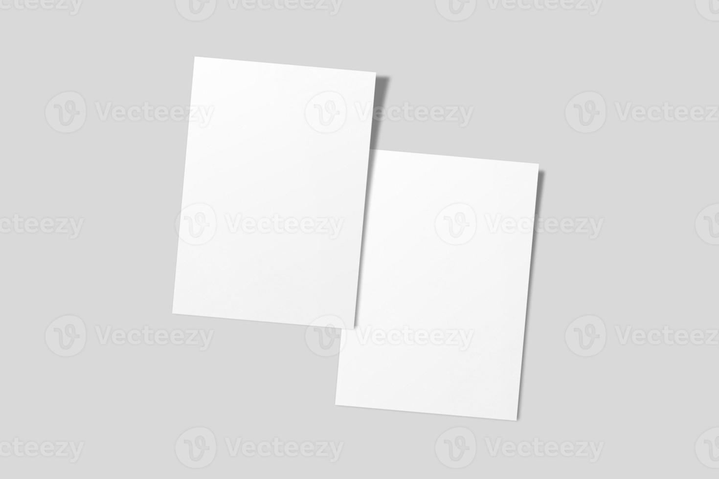 Realistic blank flyer illustration for mockup. 3D Render. photo