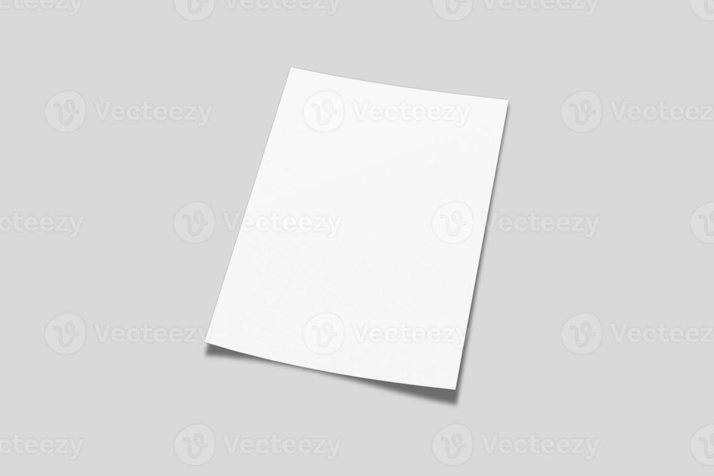 Realistic blank flyer illustration for mockup. 3D Render. photo