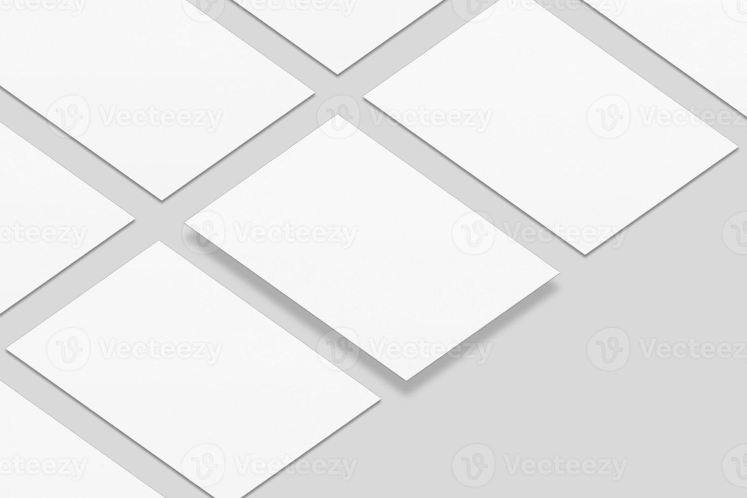 Realistic blank flyer illustration for mockup. 3D Render. photo