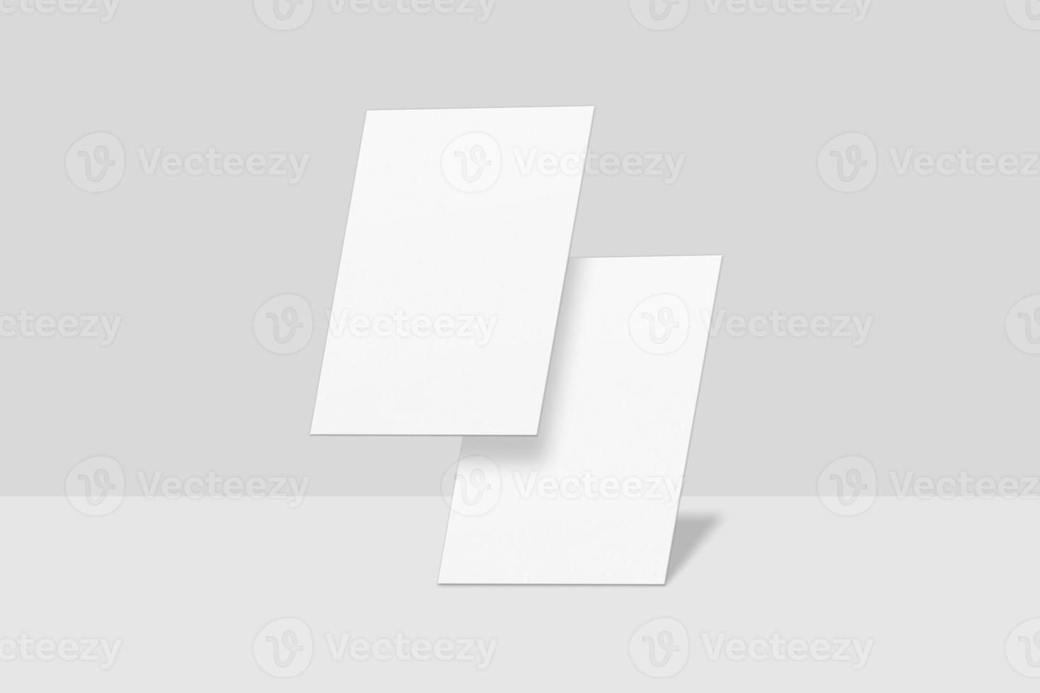 Realistic blank flyer illustration for mockup. 3D Render. photo