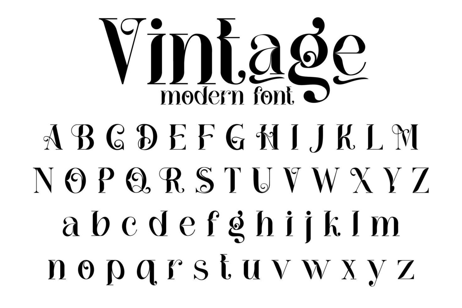 Vintage decorative font - Cathleen. vector