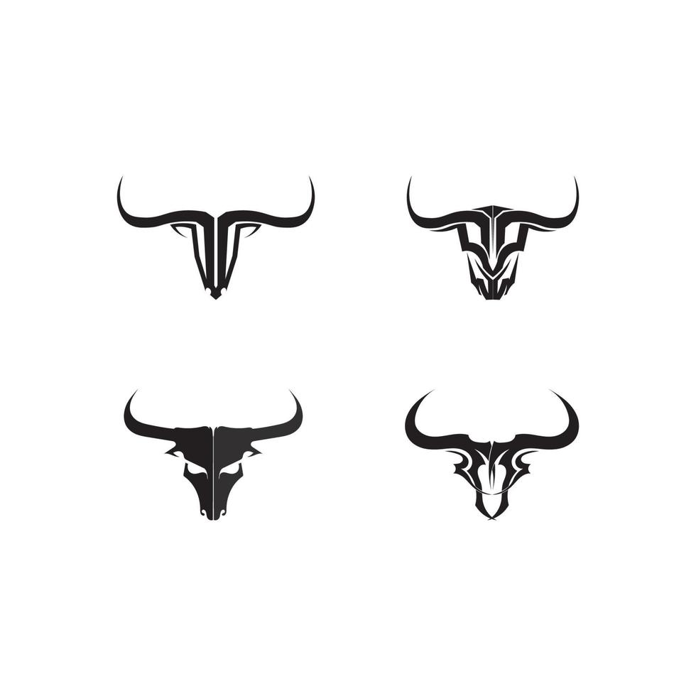 Bull logo y símbolos vector plantilla iconos aplicación