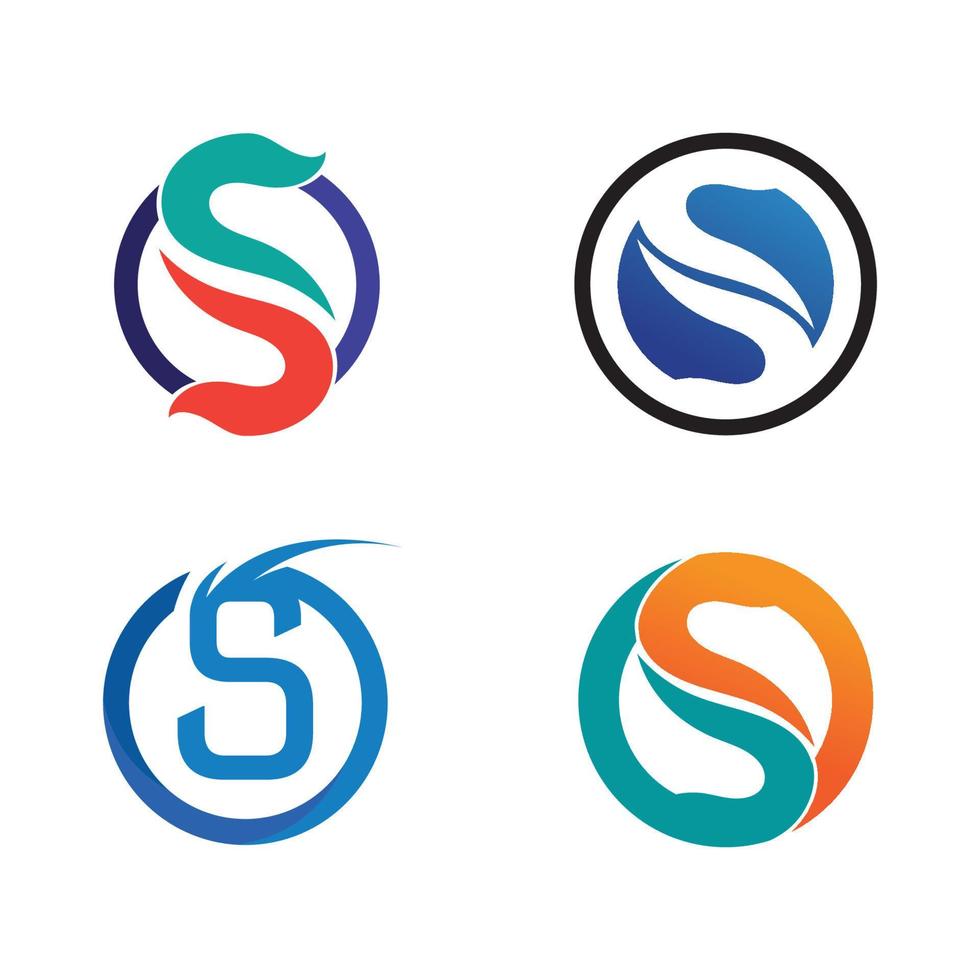 Business corporate letter S logo design vector. vector
