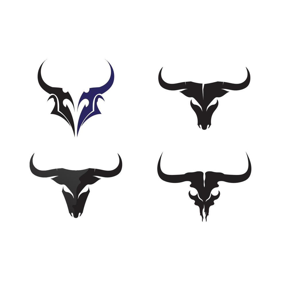 Bull logo y símbolos vector plantilla iconos aplicación