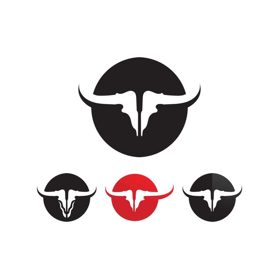 Bull logo and symbols vector template icons app