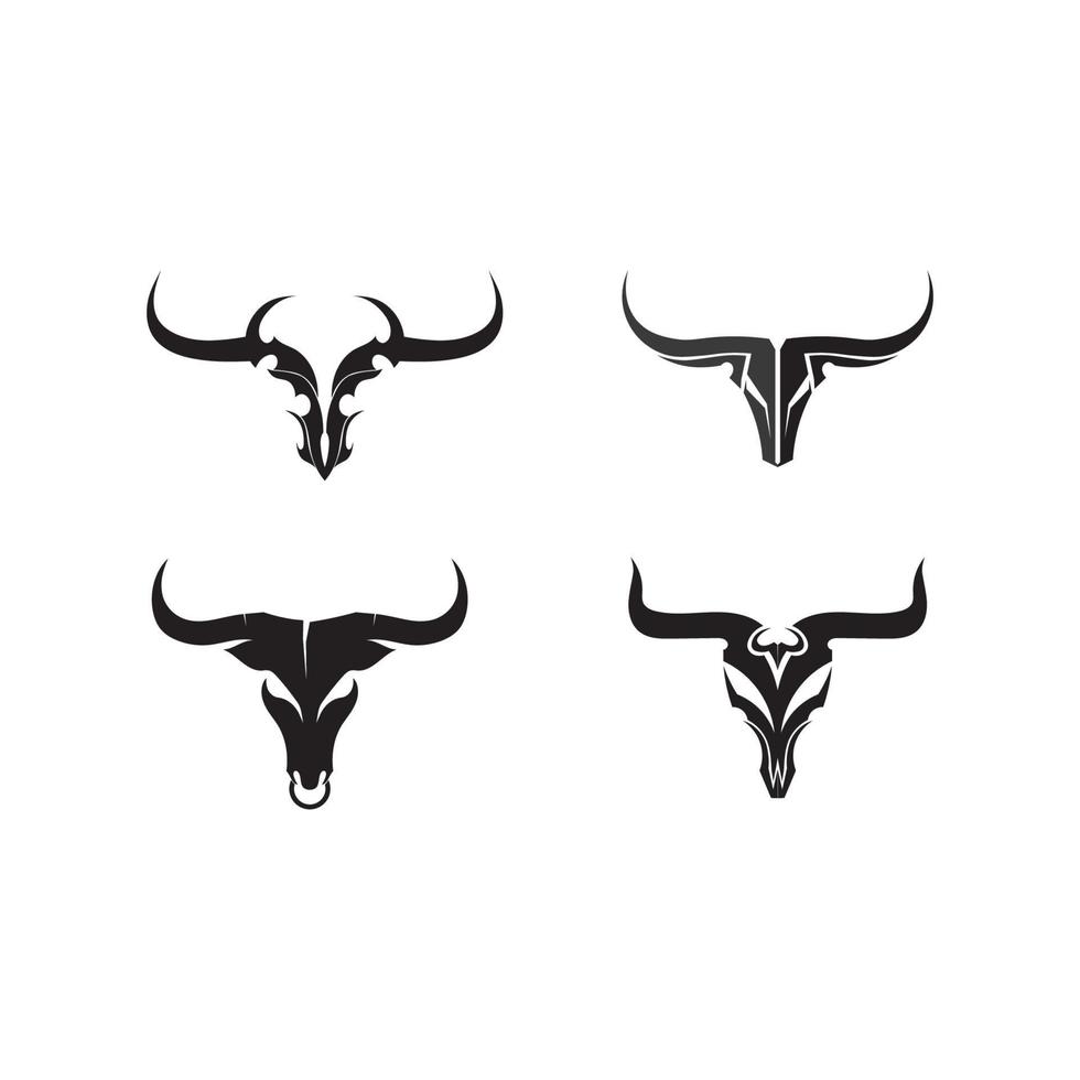 Bull logo y símbolos vector plantilla iconos aplicación