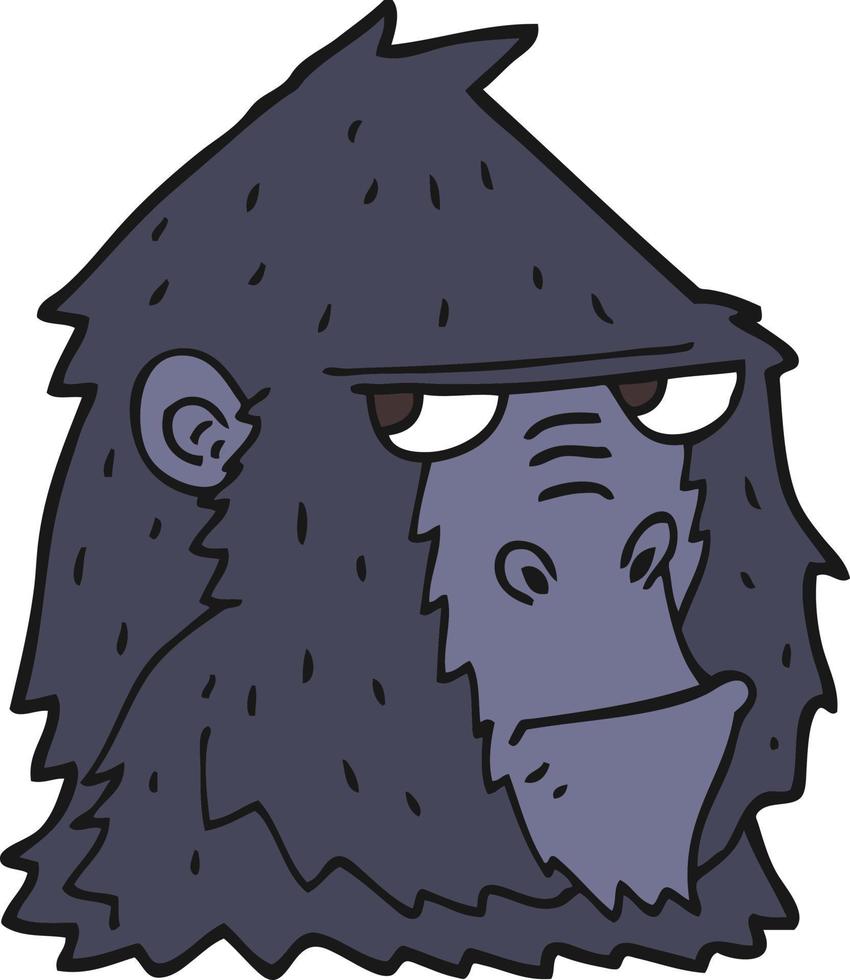 doodle character cartoon gorilla vector