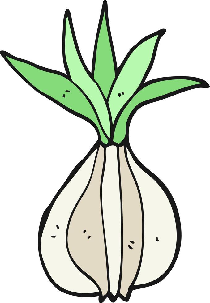 doodle cartoon onion vector