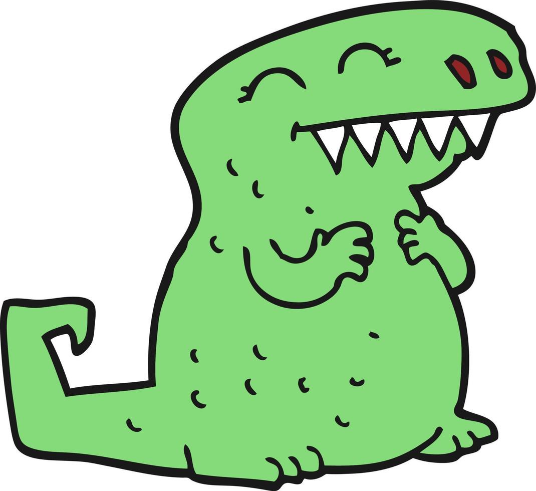 doodle character cartoon dinosaur vector