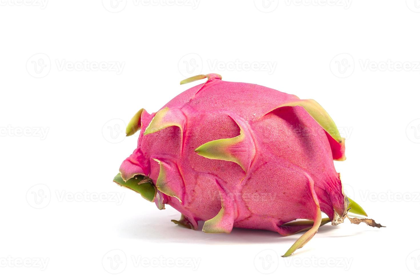 Fresh dragon fruit or Pitaya isolated on white background. photo